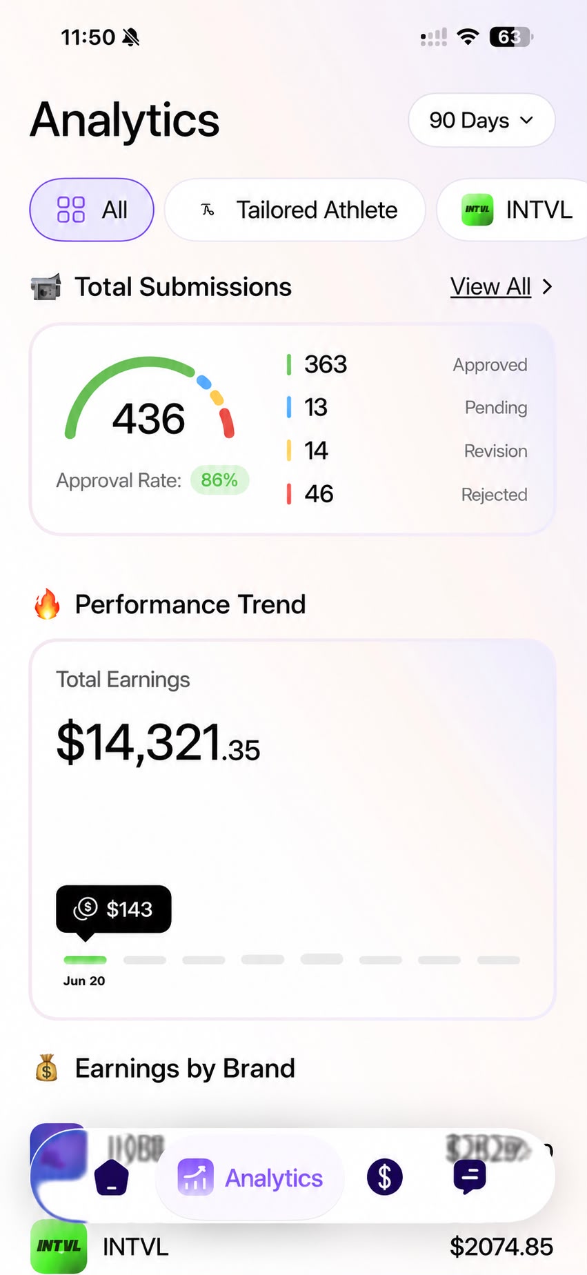Fitness UGC creator result and social proof screenshot 15