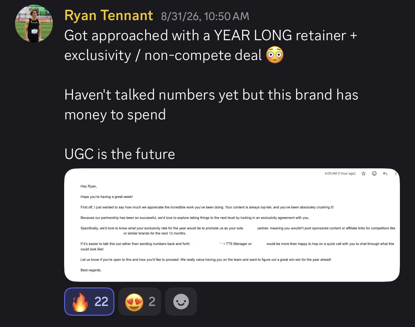 Fitness UGC creator result and social proof screenshot 32