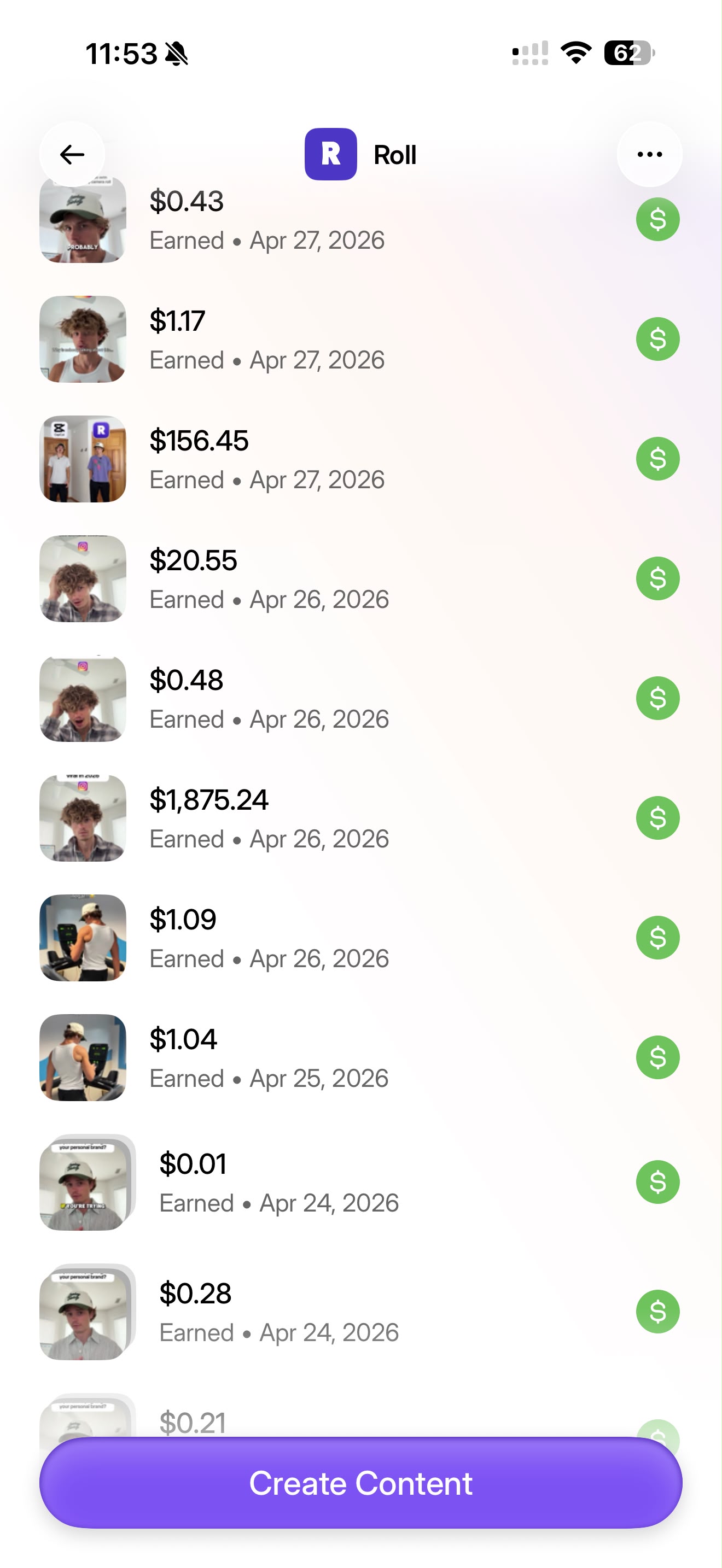 Fitness UGC creator result and social proof screenshot 16